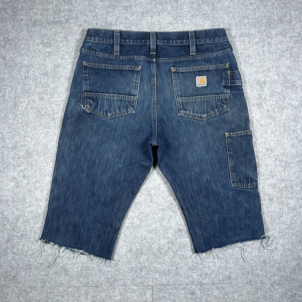 Carhartt Denim CUT OFF Shorts Mens Size 33x30(32x14) Carpenter Workwear Regular